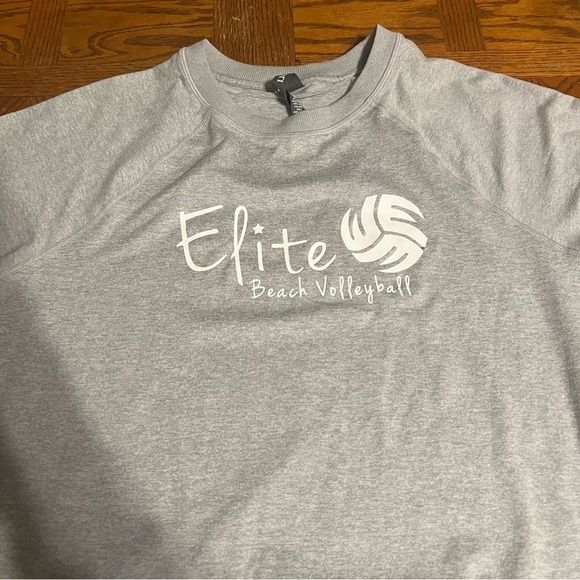Vuori Long Sleeve Halo Crewneck in Gray with Elite Beach Volleyball Graphic Sz S - Picture 7 of 13